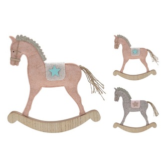 Dekorace - houpací koník stojící 30 cm /1ks