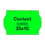 Etikety cen. CONTACT 25x16 oblé - 1125 etiket/kotouček, zelené