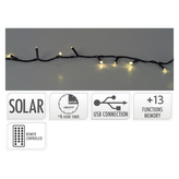 Světelný řetěz 480 LED bílá teplá se solárním panelem, délka 21 m