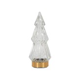 Stromeček osvětlený 10 LED teplá bílá, sklo, 23 cm