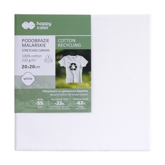 Malířské plátno Happy Color 20x20 cm na rámu - recyklovaná bavlna