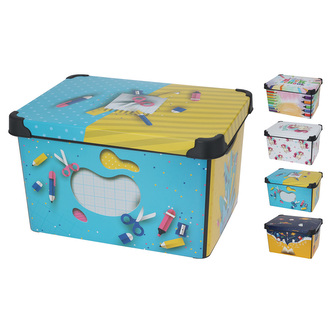 Úložný box plastový 22 L (4 dizajny)