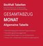Tabelle, Gesamtabzug 2024 Monat Sonderausgabe Dezember