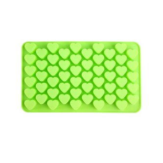 FORMA SILIKONOVÁ NA SRDÍČKA 55KS S PIPETOU, RŮŽOVÁ