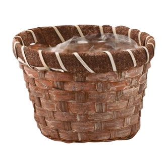 proutěný koš hnědý - výška 11 cm