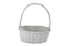 proutěný košík bílý s uchem