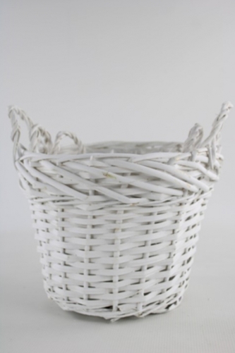 Proutěný koš bílý, balení 3 ks