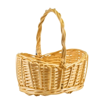 proutěný koš s uchem přírodní