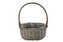 proutěný košík šedý s uchem
