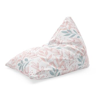 Sedací vak Triangl Růžové a modré lístky: 120 x 100 x 100 cm