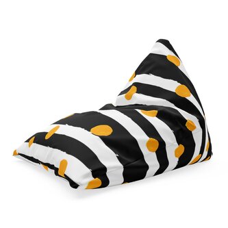 Sedací vak Triangl Pruhy a puntíky: 120 x 100 x 100 cm