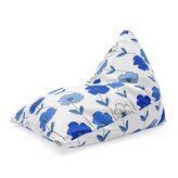 Sedací vak Triangl Modré květiny: 120 x 100 x 100 cm