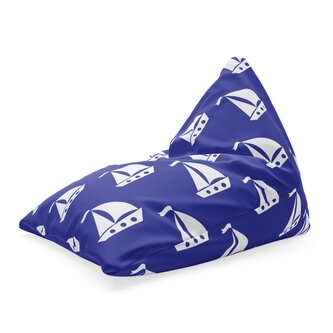 Sedací vak Triangl Bílé lodě: 120 x 100 x 100 cm