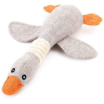 Hračka pískací pro psa Kachna 30 x 16 cm  Hnědá