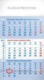 Štandard modrý 3mesačný - nástenný kalendár 2017