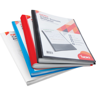 Noki, Katalogová kniha, 60 kapes, PP, A4, s přední kapsou, černá