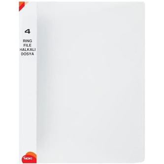 Kroužkový pořadač PP A4, 4 kroužky, červená