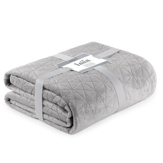 Přehoz na postel AmeliaHome Laila šedý, velikost 200x220