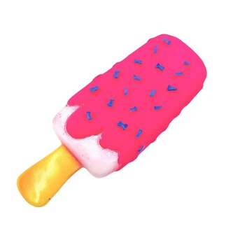 Hračka pro psa pískací Nanuk 16 cm  Růžová/bílá