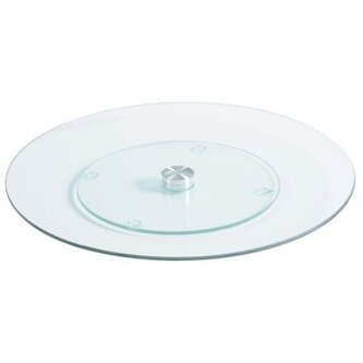 Otočný servírovací tác, ø 32 cm, sklo KESPER 34440