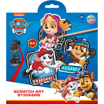 Škrabací samolepky, 5 ks - Tlapková patrola, Paw patrol