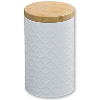 Skladovací nádoba, Ø 11 cm, kovová, bílá KESPER 38245