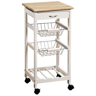 Kuchyňský vozík s pracovní deskou 77 x 36 x 36 cm KESPER 25814