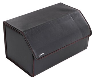 Organizér do kufru auta CAR COMPACT LEATHER L, 2 přihrádky, skládací, s víkem SIXTOL