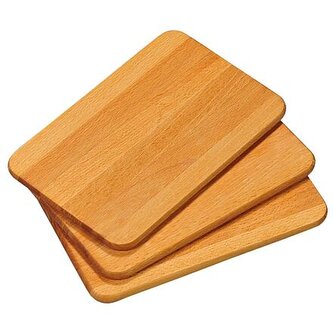 Prkénka na krájení 3 ks, 23 x 15 x 1 cm, bukové dřevo KESPER 85003