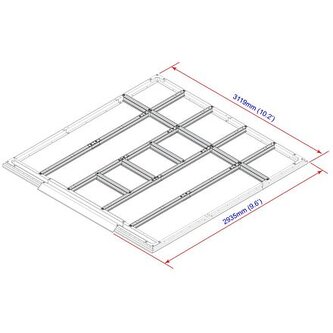 Podlahové profily pro domky 9,7 m2 Duramax 57212
