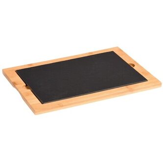 Servírovací tác, 36 x 25 x 1,5 cm, břidlice/bambus KESPER 38132