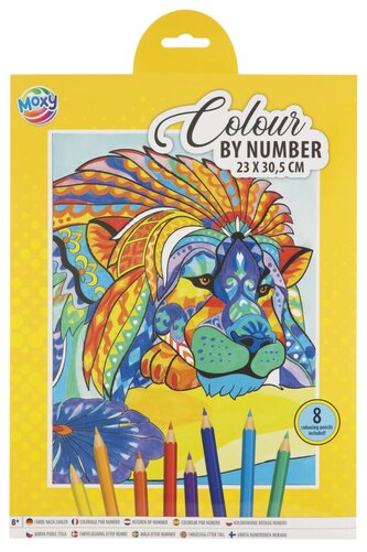 Kreslení podle čísel A4, 8 pastelek - různé druhy