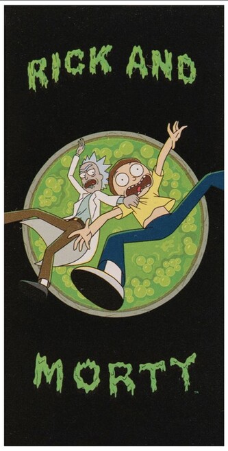 Osuška - ručník Rick And Morty: Portál (70 x 140 cm)