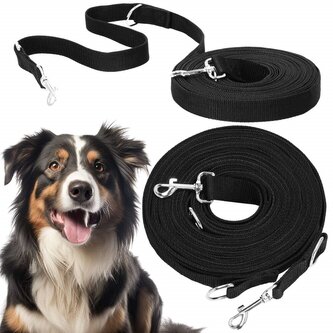 Nylonové vodítko pro psa 10m 15kg PRINGOS PA0334 černé