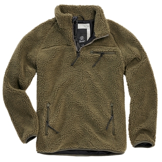 Bunda fleecová Brandit Teddyfleece Troyer - olivová, XL