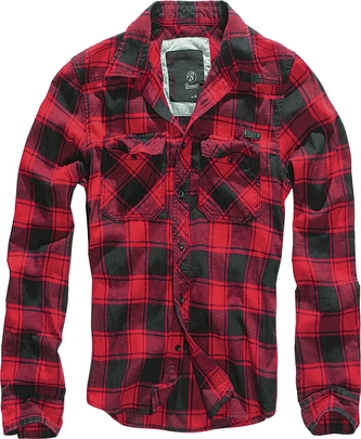 Košile Brandit Check Shirt - červená-černá, M