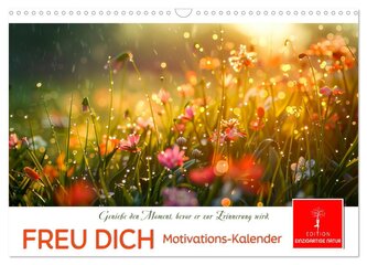 Freu Dich Motivations-Kalender (Wandkalender 2025 DIN A3 quer), CALVENDO Monatskalender