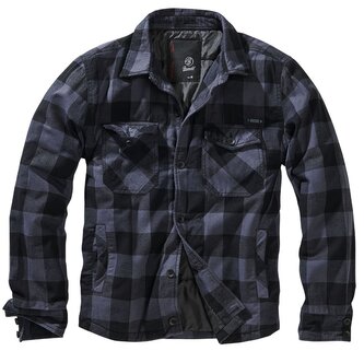Bunda Brandit Lumberjacket - šedá-černá, M
