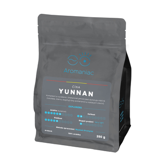 Káva Aromaniac Čína Yunnan - zrnková, 250 g