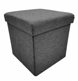 Taburet Skora šedý