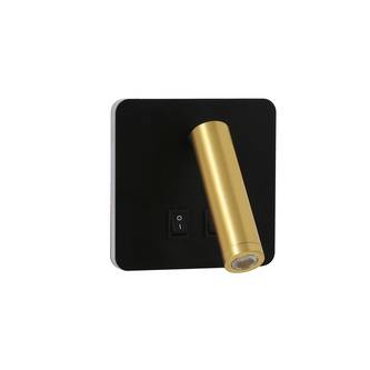 Immax GOAL 2 Vypínače  designové nástěnné LED svítidlo 7W, ČERNÁ+ZLATÁ