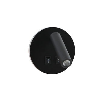 Immax GOAL 2 Vypínače, designové nástěnné LED 6W svítidlo, ČERNÉ