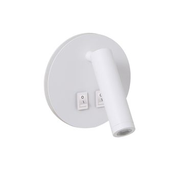 Immax GOAL 2 Vypínače designové nástěnné LED svítidlo 6W, BÍLÉ