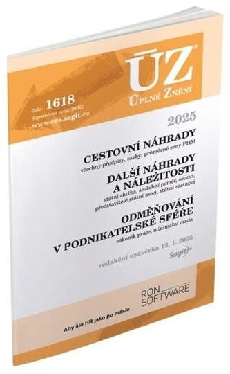 ÚZ 1618 Cestovní náhrady, Odměňování v podnikatelské sféře, 2025 ÚZ 1618 Cestovní náhrady, Odměňování v podnikatelské sféře, 2025