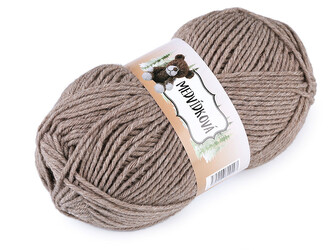 Pletací příze medvídková 100 g - 1 ks - 7 (82089) béžová tm.