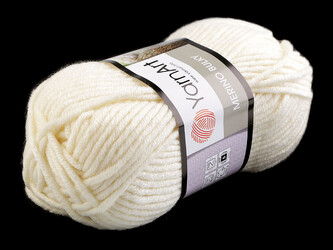 Pletací příze Merino bulky 100 g - 1 ks - 2 (502) krémová světlá