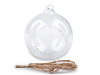 Skleněná koule Ø10 cm aerárium - 1 ks - transparent