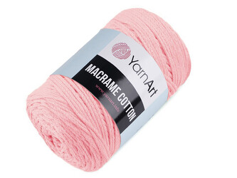 Pletací příze Macrame Cotton 250 g - 1 ks - 40 (762) růžová sv.