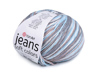 Pletací příze Jeans Soft Color 50 g - 1 ks - 9 (6210) šedá