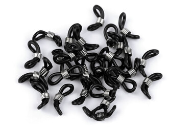 Silikonové háčky na brýle - 30 ks - 3 černá stříbrná